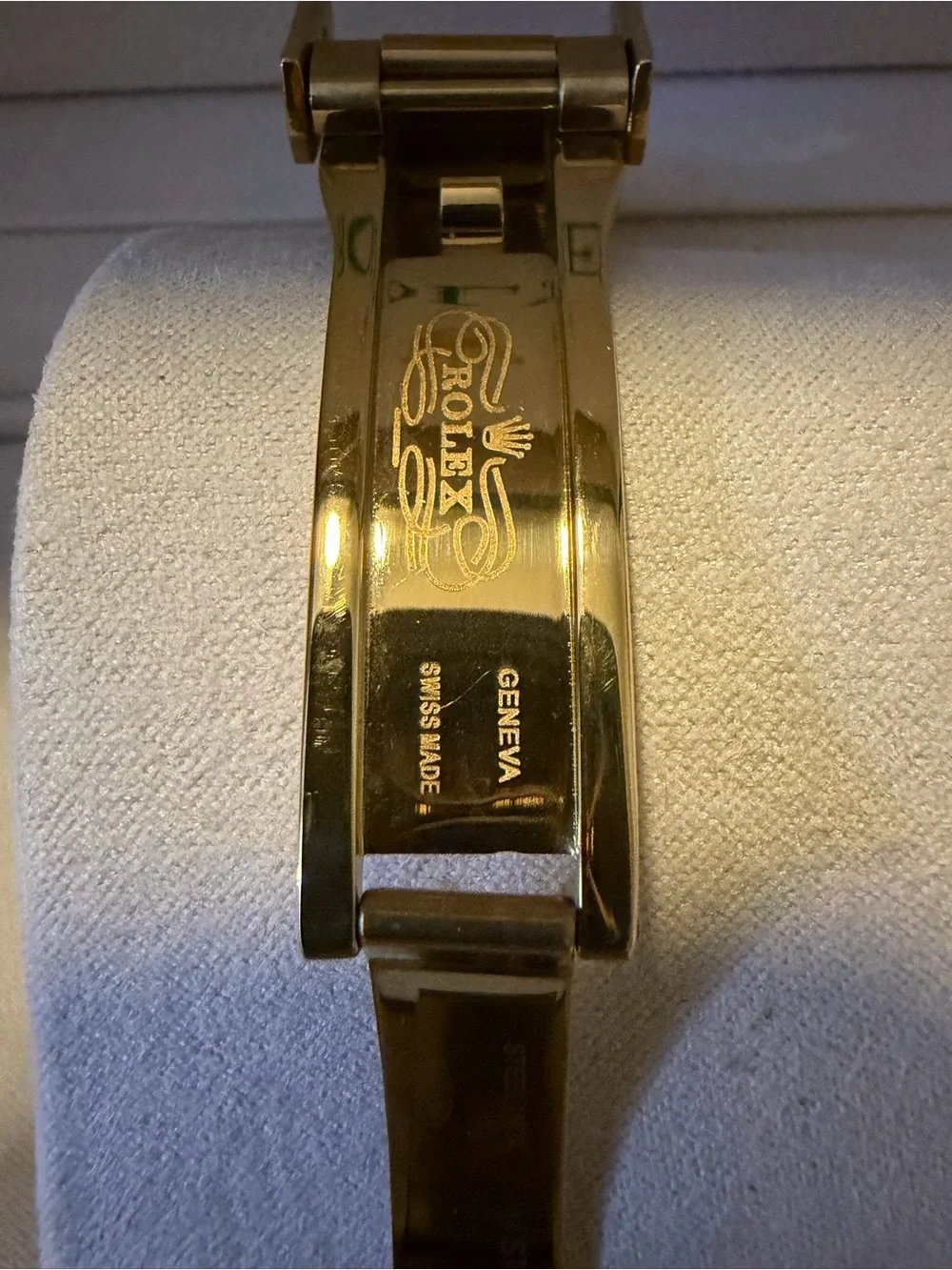 Geneva Gold-Tone Men’s Watch with Black Dial